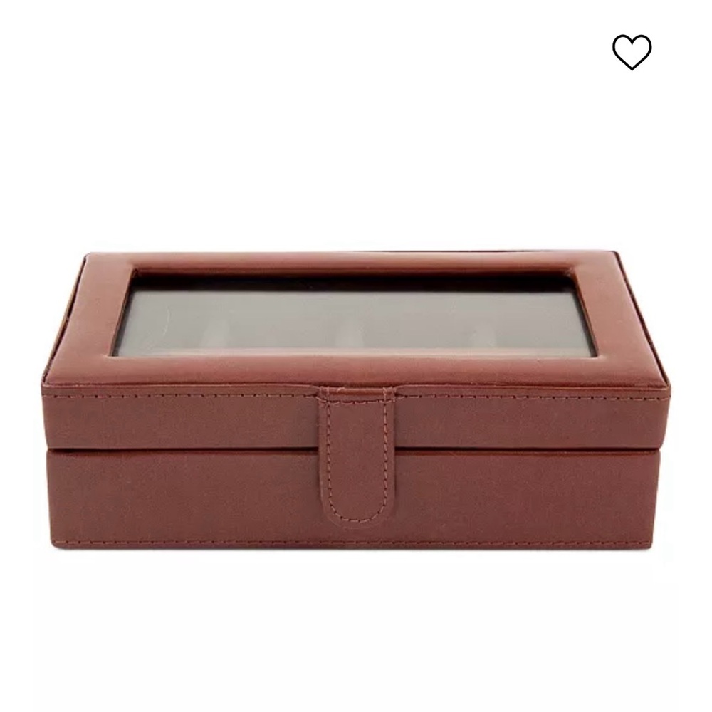 NWT Bey-Berk 12-Piece Leather Cufflinks Box